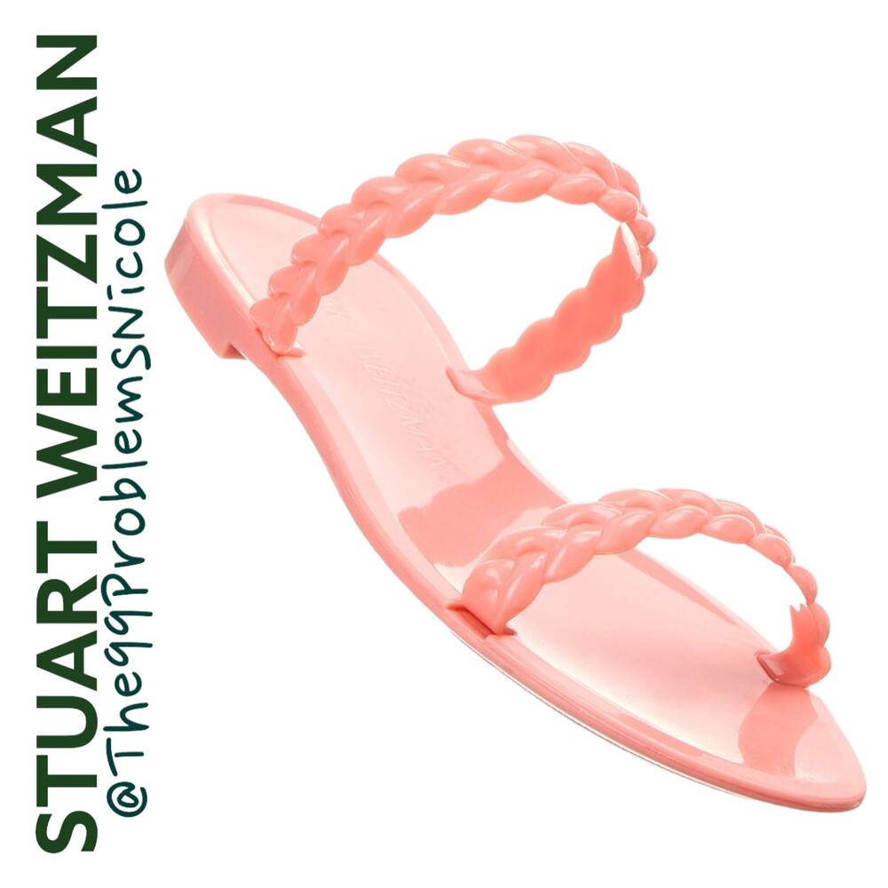 Stuart Weitzman Braida Sawyer Jelly Sandal in Apricot